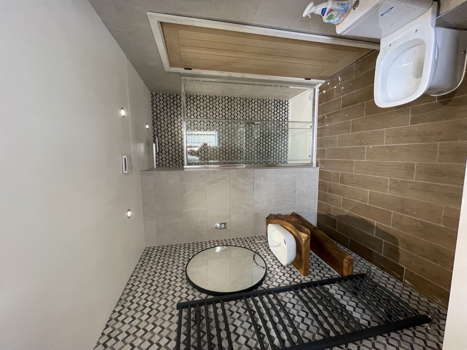 Dover bathroom project after tiling