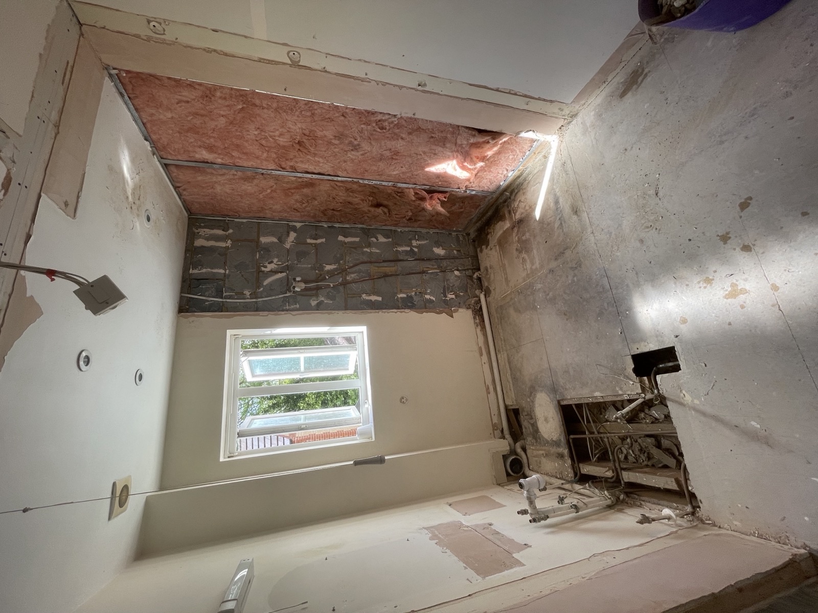 Faversham bathroom project before tiling